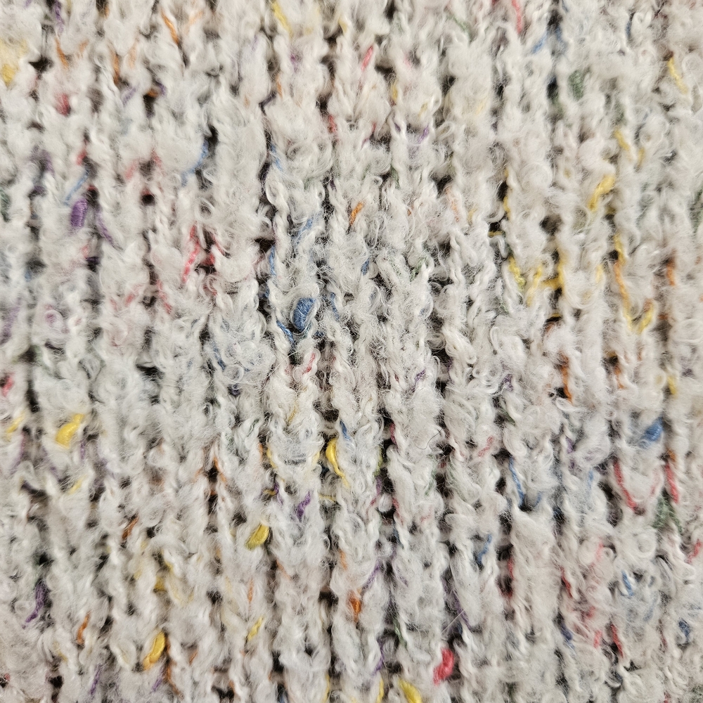 🖤3/$15 Cream Speckled Open Cardigan with Multicolor Flecks, Size Small - Picture 10 of 10